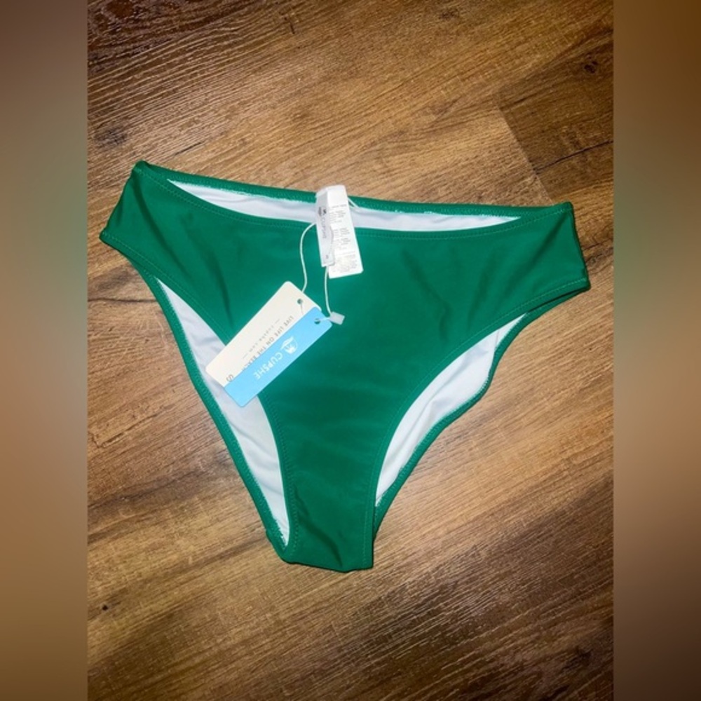 NWT Cupshe Green High Waisted Bikini Bottoms